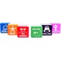 SET 6 STAMPILE DIVERSE CULORI