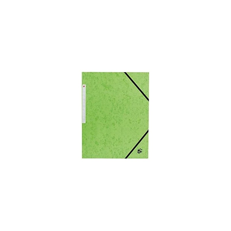 MAPA CARTON ELASTIC A4 VERDE FARA CLAPE 5 STAR