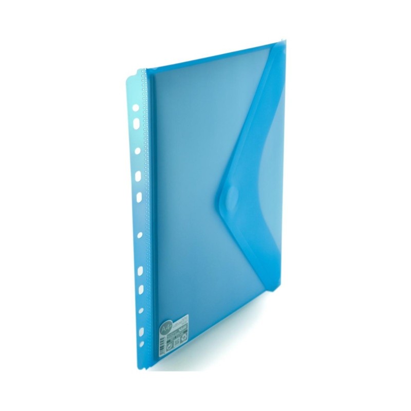 MAPA A4 CU ARICI SI PERFORATII 24X31CM ALBASTRU OFFICE BOX