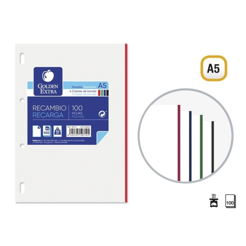 REZERVA CAIET MECANIC A5 100C F VELINA  GOLDEN