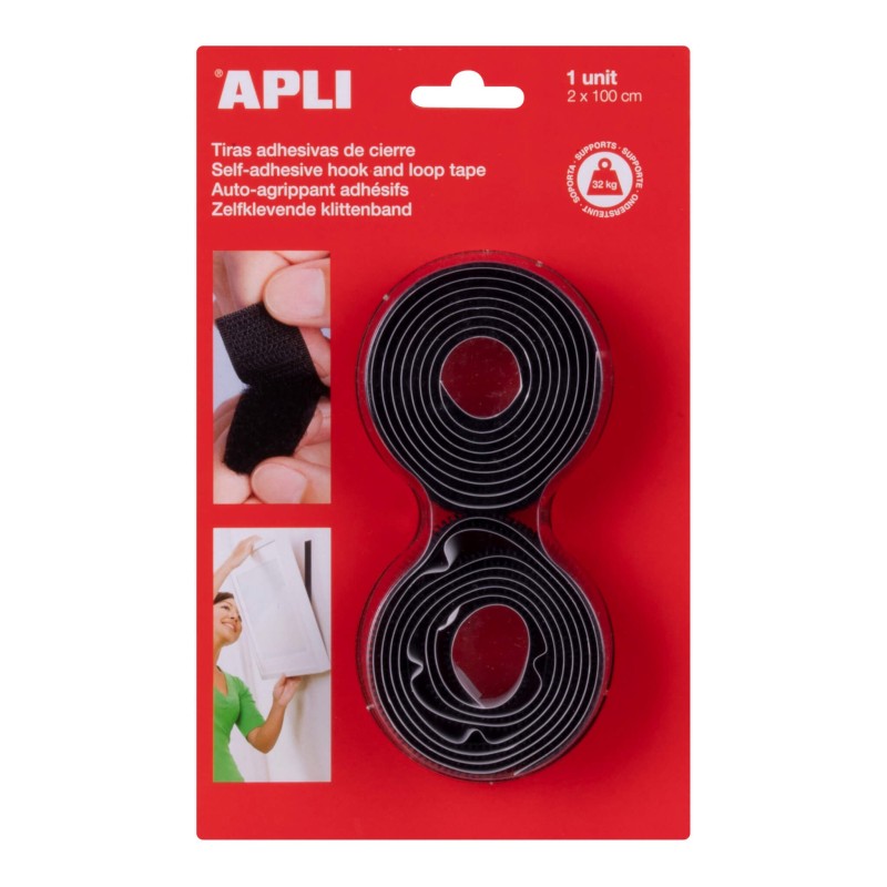 BANDA ADEZIVA ARICI VELCRO/NEAGRA/2X100CM APLI