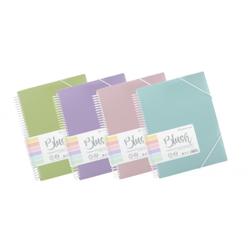 MAPA CU SPIRALA SI ELASTIC 20 FOLII BLUSH OFFICE BOX