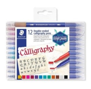 SET 12 MARKERE 2 CAPETE LETTERING 3005 STAEDTLER
