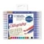SET 12 MARKERE 2 CAPETE LETTERING 3005 STAEDTLER