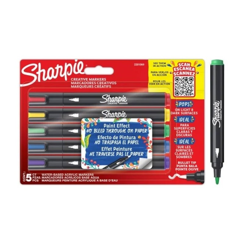 MARKER ACRILIC 5BUC BULLET SHARPIE MARKER ACRILIC 5BUC BULLET SHARPIE