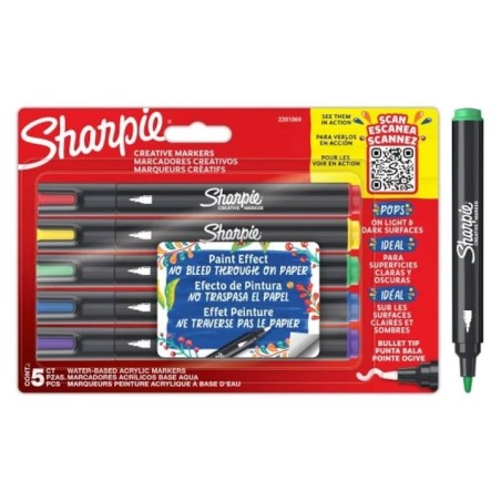 MARKER ACRILIC 5BUC BULLET SHARPIE