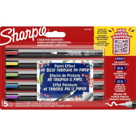 MARKER ACRILIC 5BUC BRUSH SHARPIE