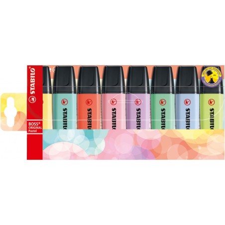SET 8 BUC MARKERE PASTEL STABILO BOSS ORIGINAL
