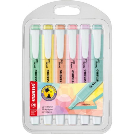 TEXTMARKER STABILO SWING COOL PASTEL SET 6 BUC