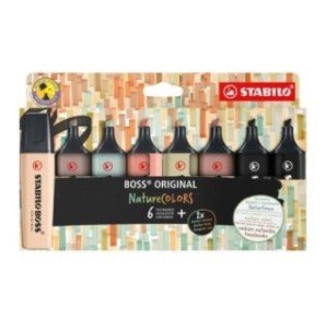 TEXTMARKER STABILO BOSS NATURE COLORS SET 8 BUC