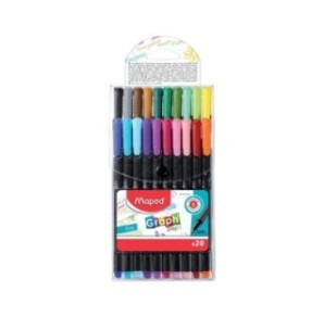 CARIOCI VARF SUBTIRE MAPED GRAPH´S PEPS SET 20 BUC