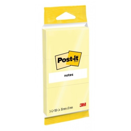 NOTITE ADEZIVE POST-IT® SUPER STICKY GALBEN 38X51 SET 3 BUC