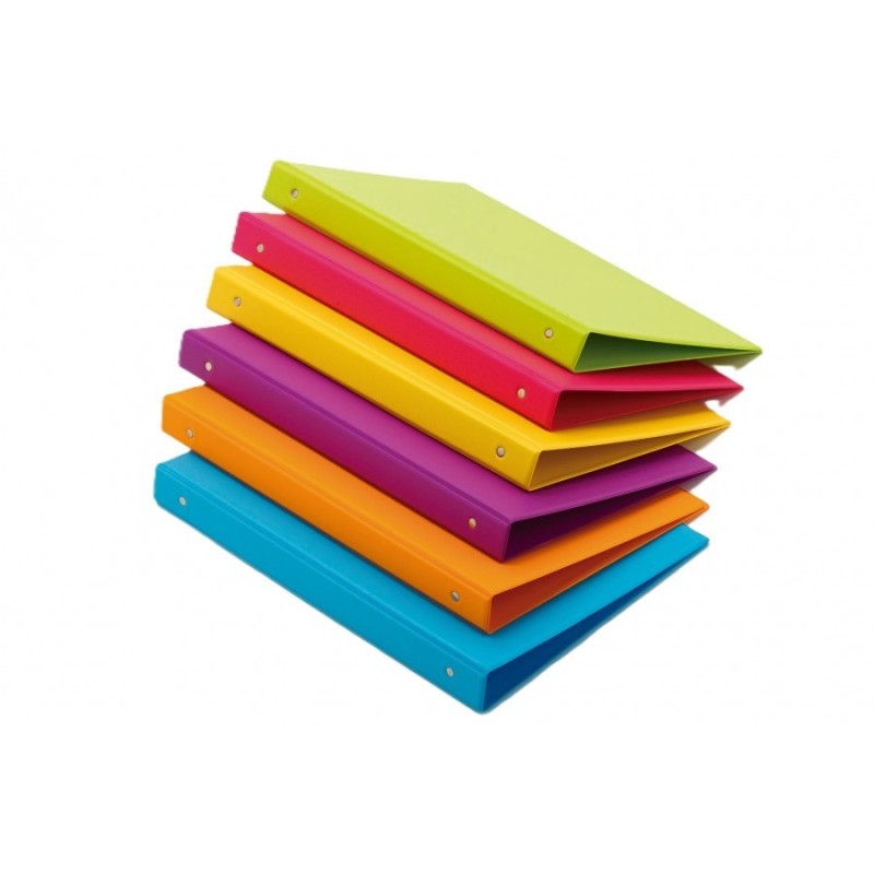 CAIET MECANIC A5 PVC 4 INELE 25MM COLOR FUN 6 CULORI