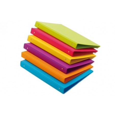 CAIET MECANIC A5 PVC 4 INELE 25MM COLOR FUN 6 CULORI