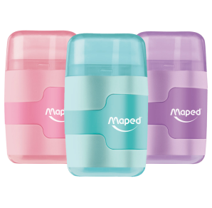 ASCUTITOARE DUBLA CU RADIERA CONNECT PASTEL MAPED