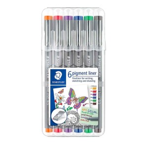PIGMENT LINER STAEDTLER 308 6 CULORI 0.5MM