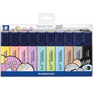 SET 10 TEXTSURFER 364C STAEDTLER PASTEL & VINTAGE