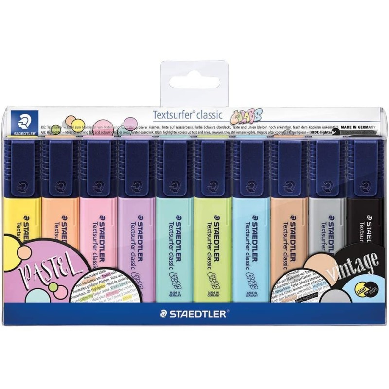 SET 10 TEXTSURFER 364C STAEDTLER PASTEL & VINTAGE SET 10 TEXTSURFER 364C STAEDTLER PASTEL & VINTAGE