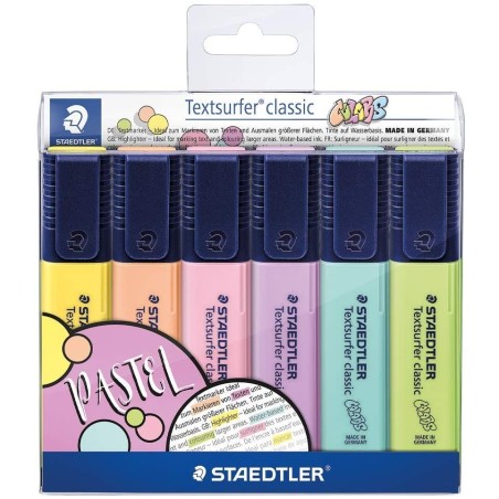 SET 6 TEXTSURFER 364C STAEDTLER PASTEL