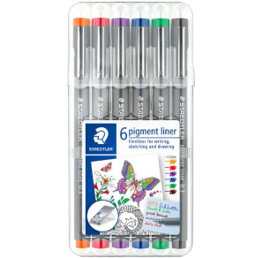PIGMENT LINER STAEDTLER 308 6 CULORI 0.5MM