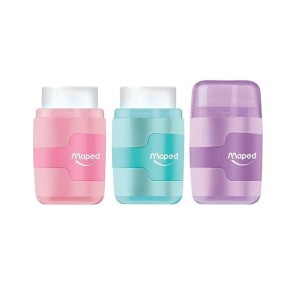 ASCUTITOARE DUBLA CU RADIERA CONNECT PASTEL MAPED