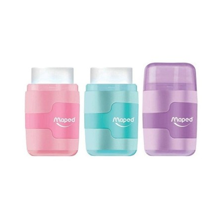 ASCUTITOARE DUBLA CU RADIERA CONNECT PASTEL MAPED