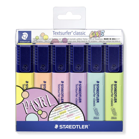 SET 6 TEXTSURFER 364C STAEDTLER PASTEL