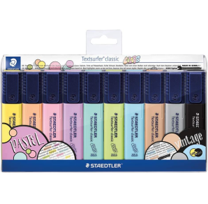 SET 10 TEXTSURFER 364C STAEDTLER PASTEL & VINTAGE