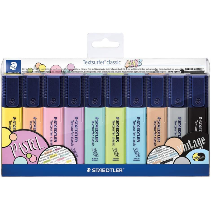 SET 10 TEXTSURFER 364C STAEDTLER PASTEL & VINTAGE