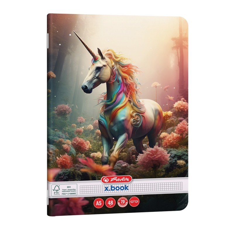 CAIET A5 48 FILE 70G/MP MATEMATICA MOTIV UNICORN