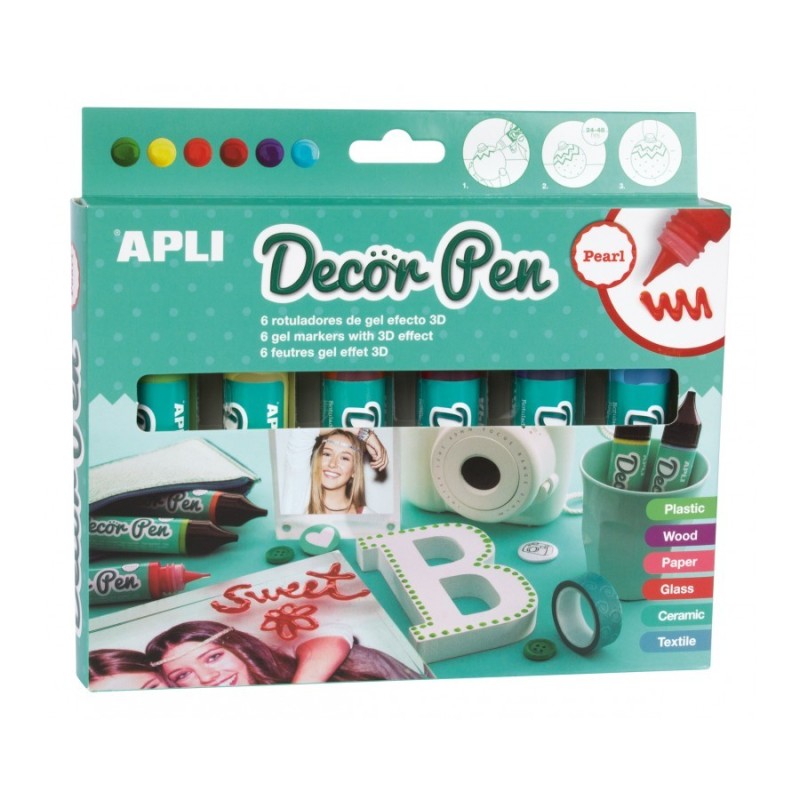 DECOR PEN PEARL SET DE 6 CULORI APLI