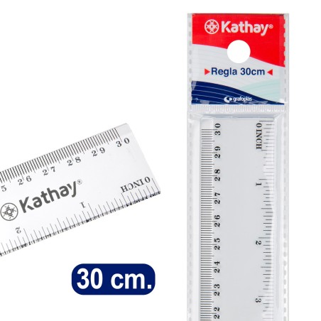 RIGLA PLASTIC 30CM KATHAY