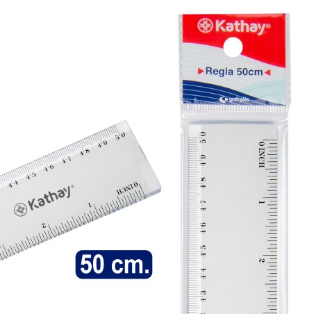 RIGLA PLASTIC 50CM KATHAY