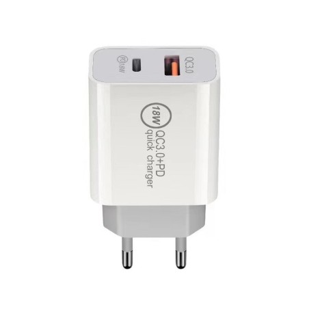 ADAPTOR PRIZA 18W USB-C SI...